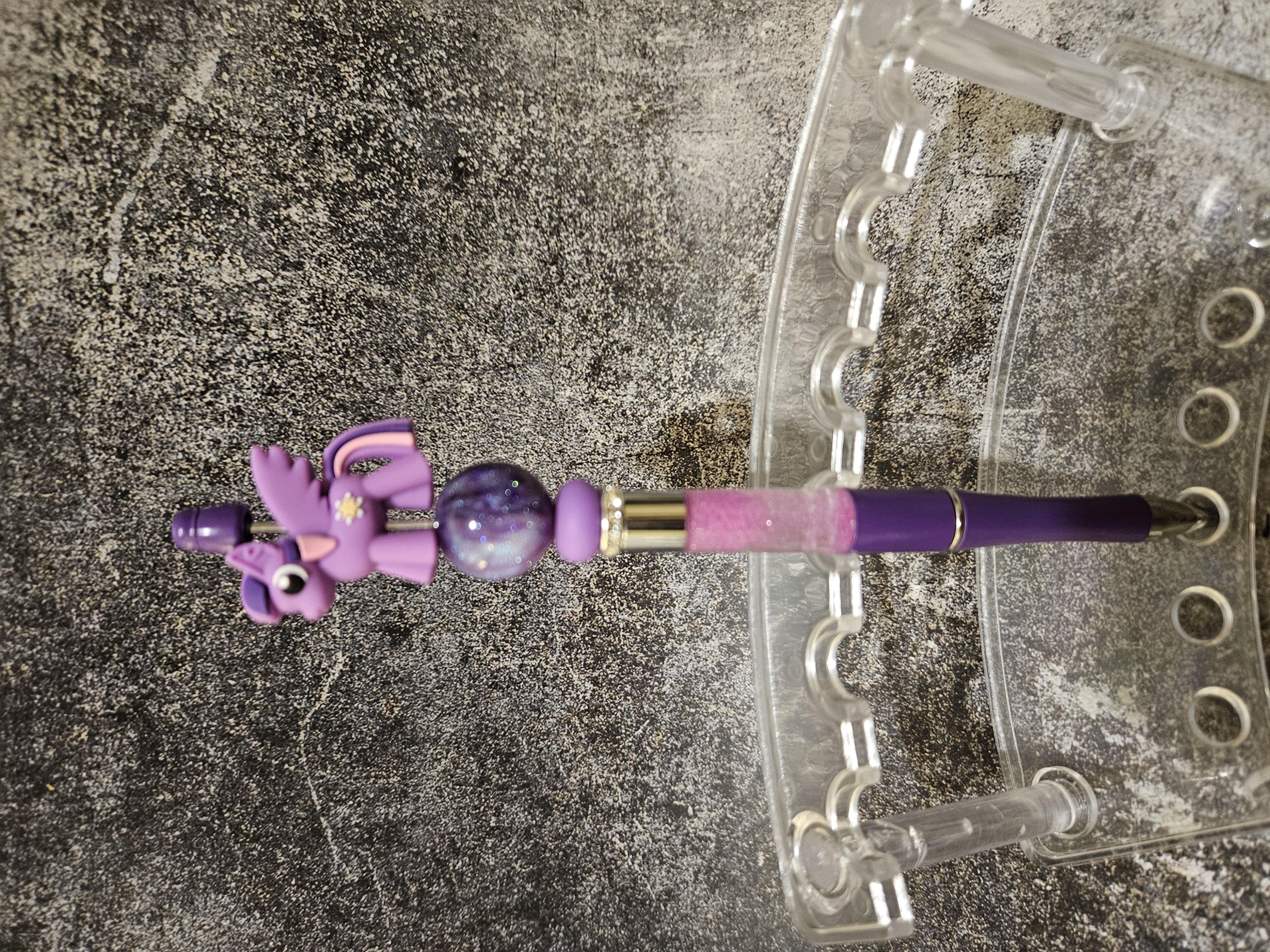 Pony Glitter Snow Globe Pen