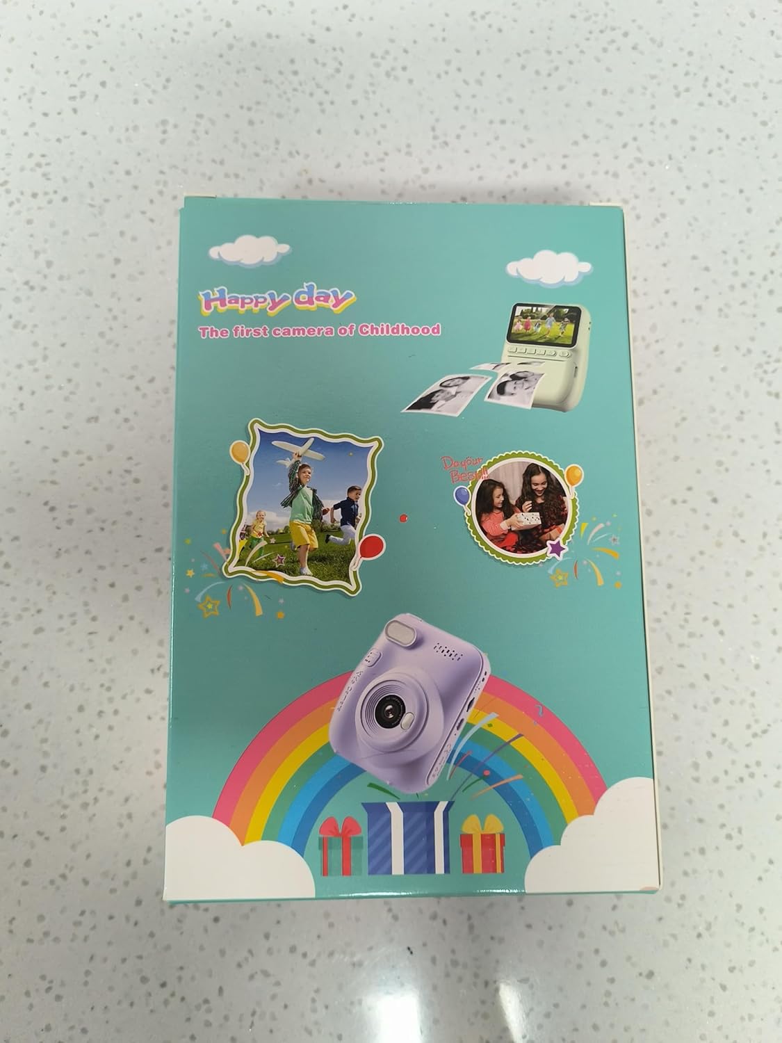 Kids Instant Print Digital Camera, Portable Travel Camera Toy with 1080P Videos, Holiday Birthday Easter Gifts for Kids Age 3-12, Toddler Toys for 4 5 6 7 8 9 Year Boys Girls（Blue
