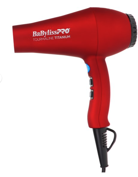 BaBylissPRO TT Tourmaline Titanium 3000 Dryer Red