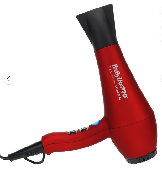 BaBylissPRO TT Tourmaline Titanium 3000 Dryer Red