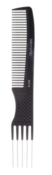 SalonChic Dual Purpose Carbon Comb High Heat Resistant 8 , 1 Pc Comb