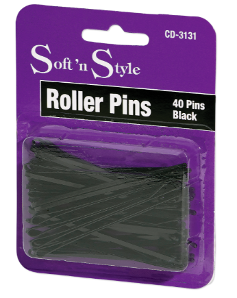Soft ’n Style Roller Pins, Black - 3"