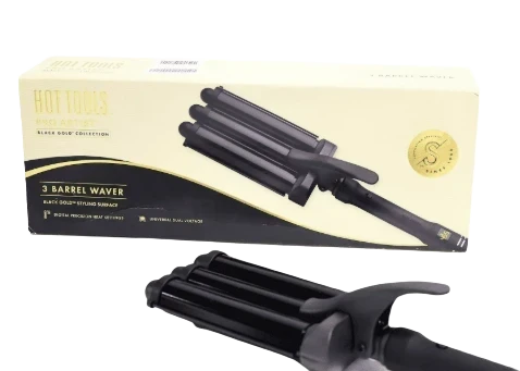 HOT TOOLS BLACK & GOLD THREE BARREL WAVER