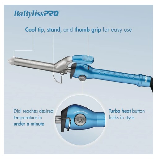 BaBylissPRO Nano Titanium Spring Curling Iron 3/4"