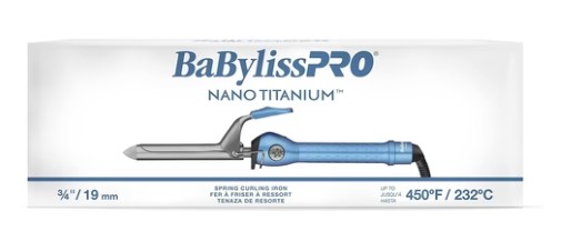 BaBylissPRO Nano Titanium Spring Curling Iron 3/4"