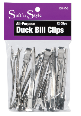 Soft ’n Style All Purpose Duck Bill Clips, Bag of 12