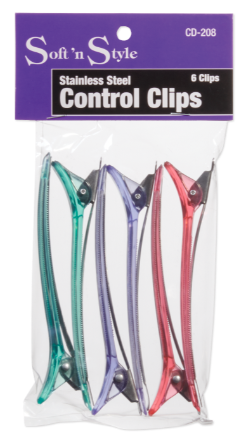 Soft ’n Style Control Clips, Stainless Steel - 4-1/2"
