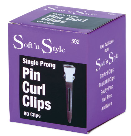 Soft ’n Style Single Prong Pin Curl Clips