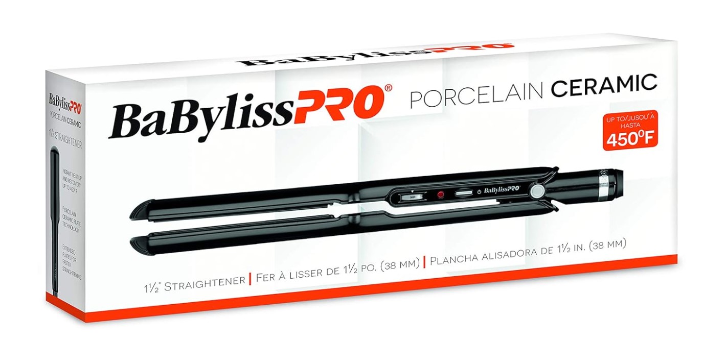 BaBylissPRO Porcelain Flat Iron Hair Straightener