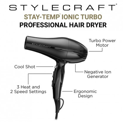 Stylecraft Stay-Temp Ionic Turbo Dryer