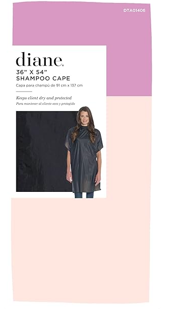 Diane Shampoo Professional Hair Cutting Cape- Black