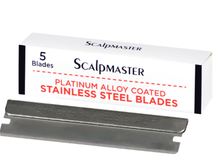 Scalpmaster Barber 2-Way Razor Comb, with 5 Blades