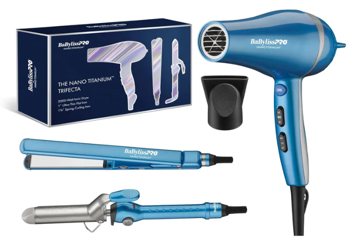 BaBylissPRO Nano Titanium Trifecta Hair Styling Set