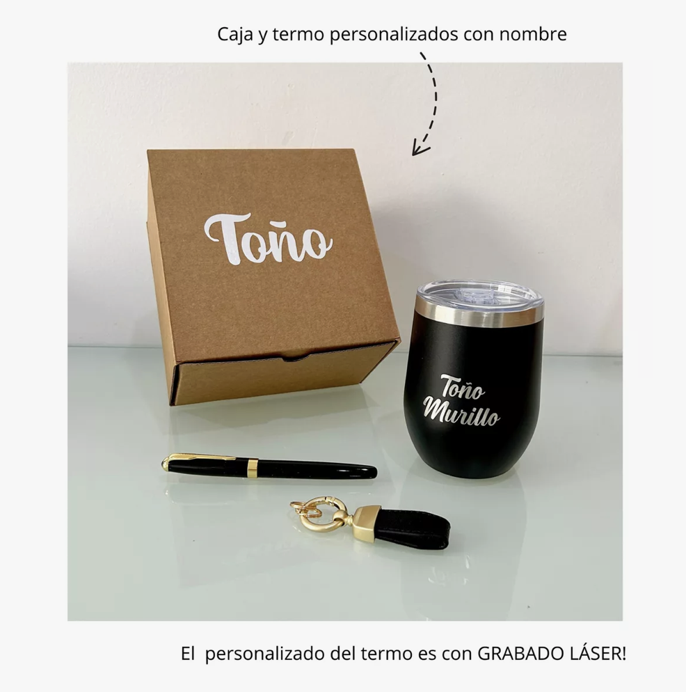Kit Termo, Llavero y Pluma