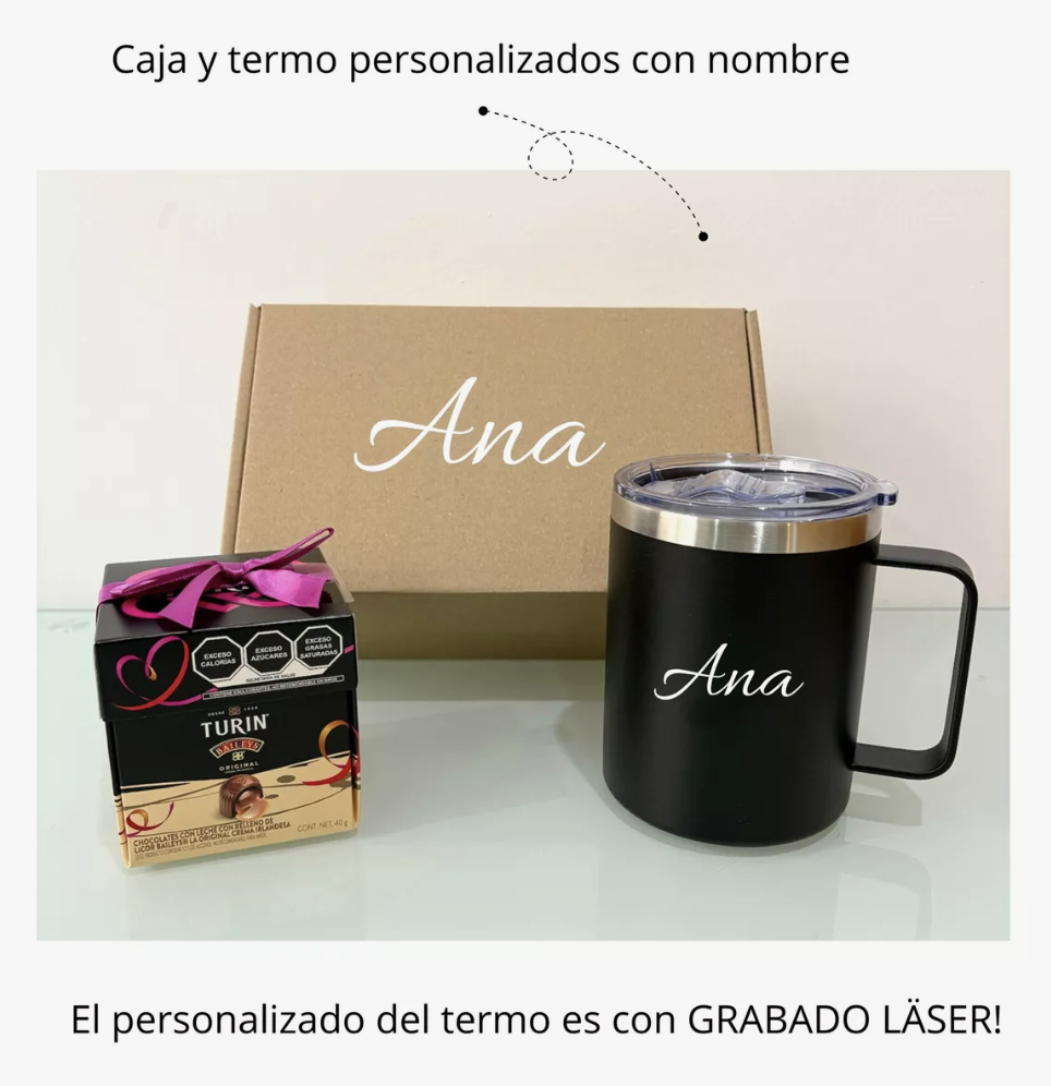 Kit Taza Térmica y Chocolates