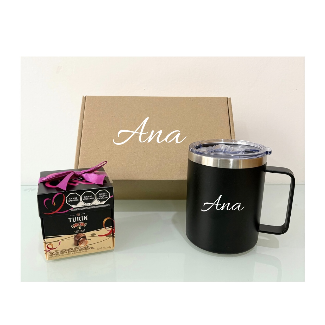 Kit Taza Térmica y Chocolates