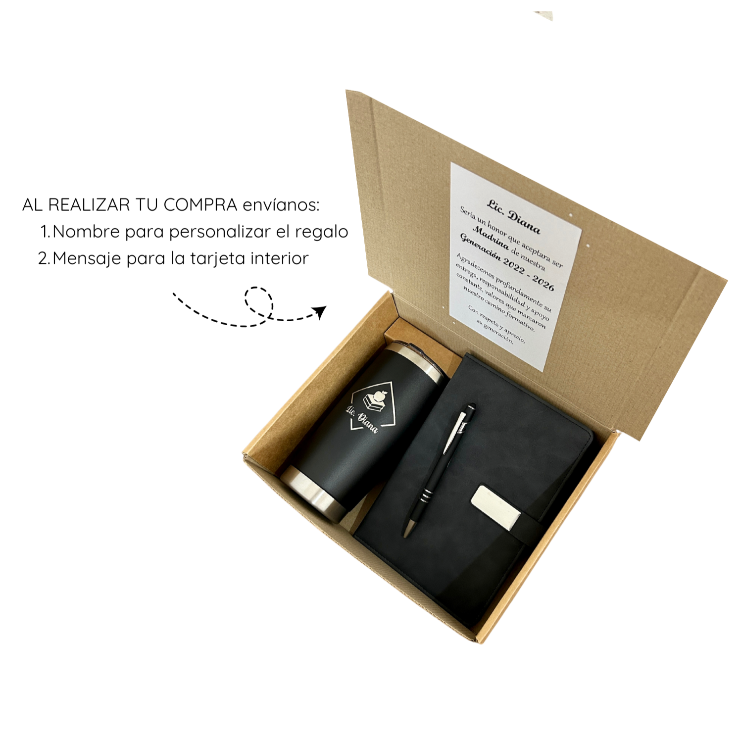 Kit Termo, Libreta y Pluma