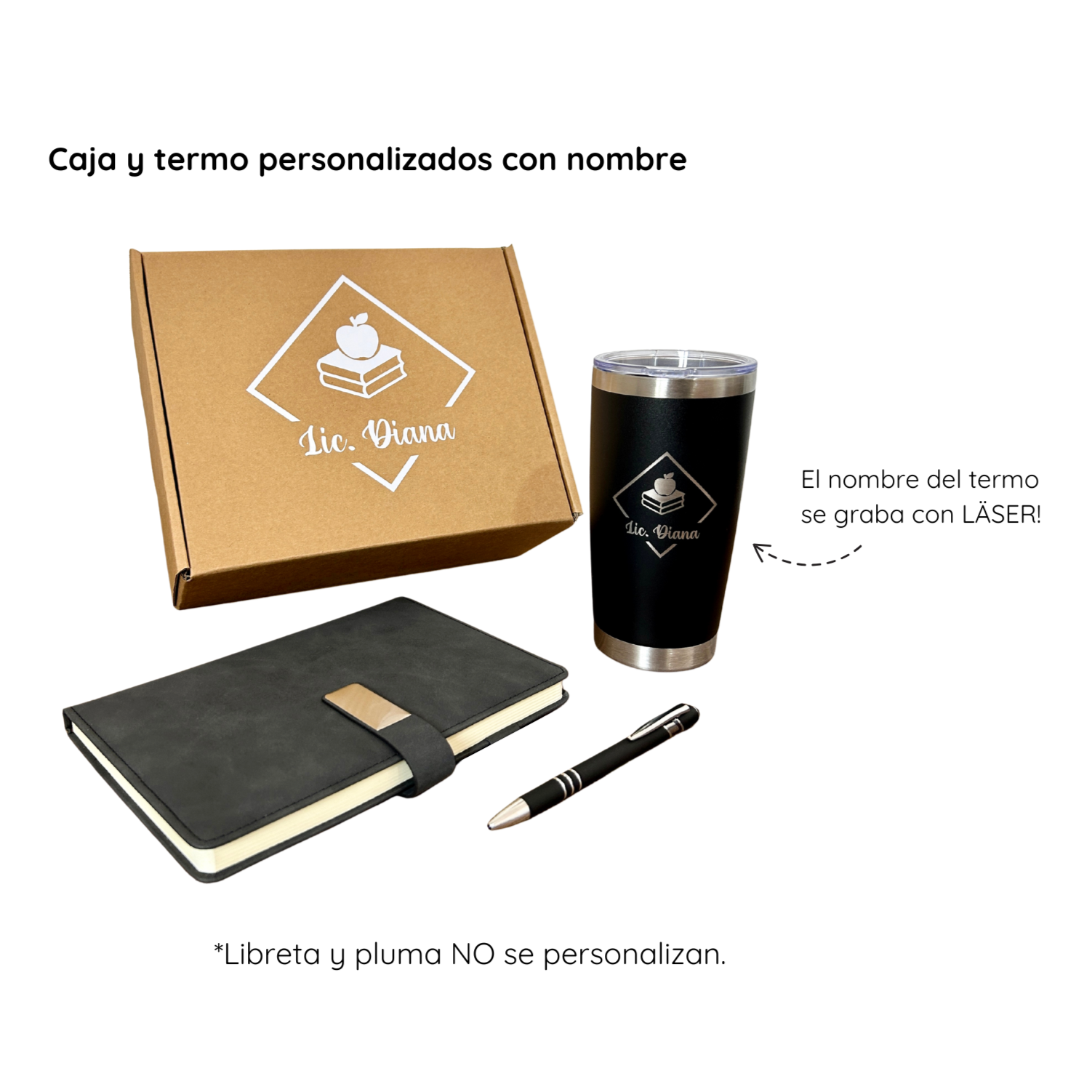 Kit Termo, Libreta y Pluma