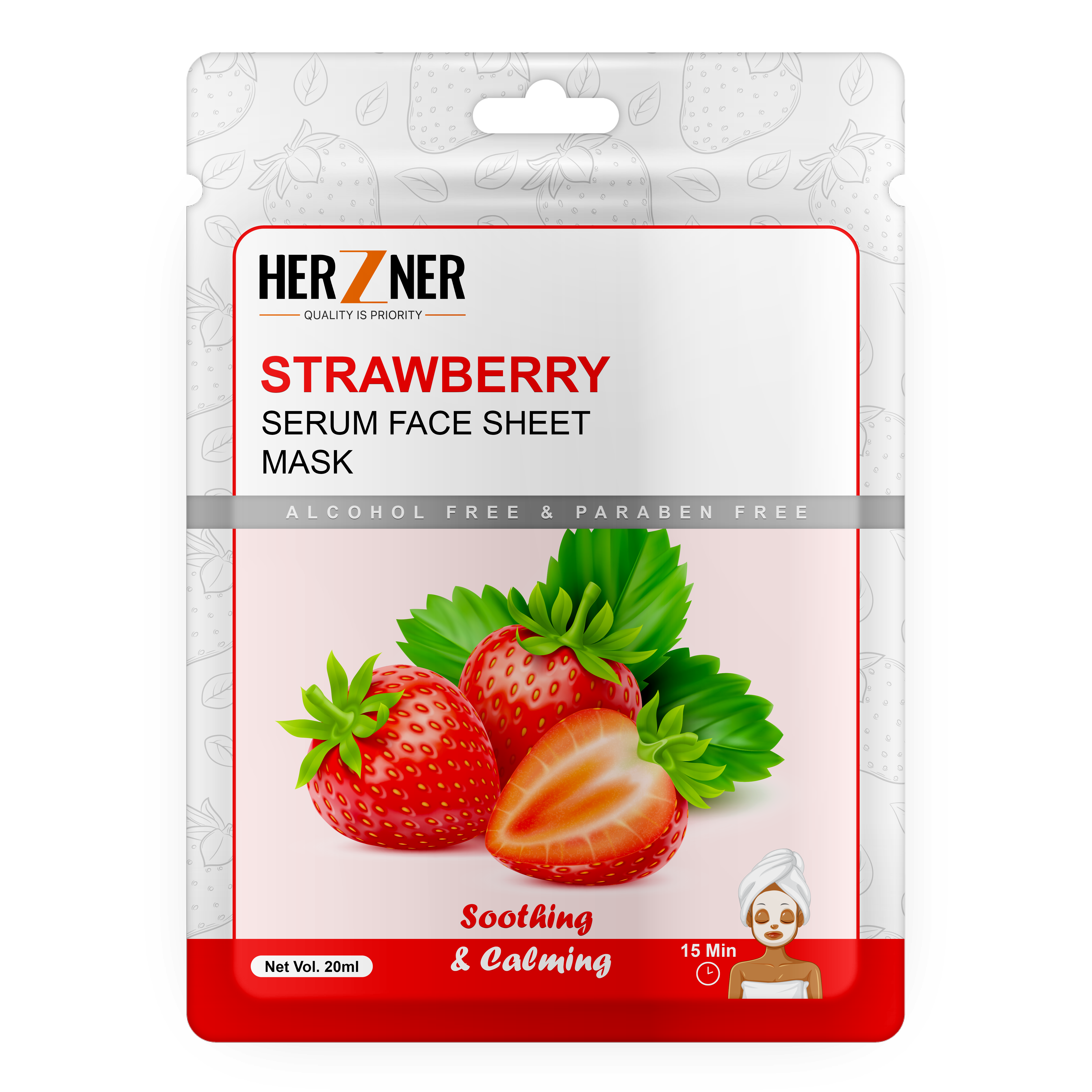 Herzner Strawberry Facial Sheet Mask