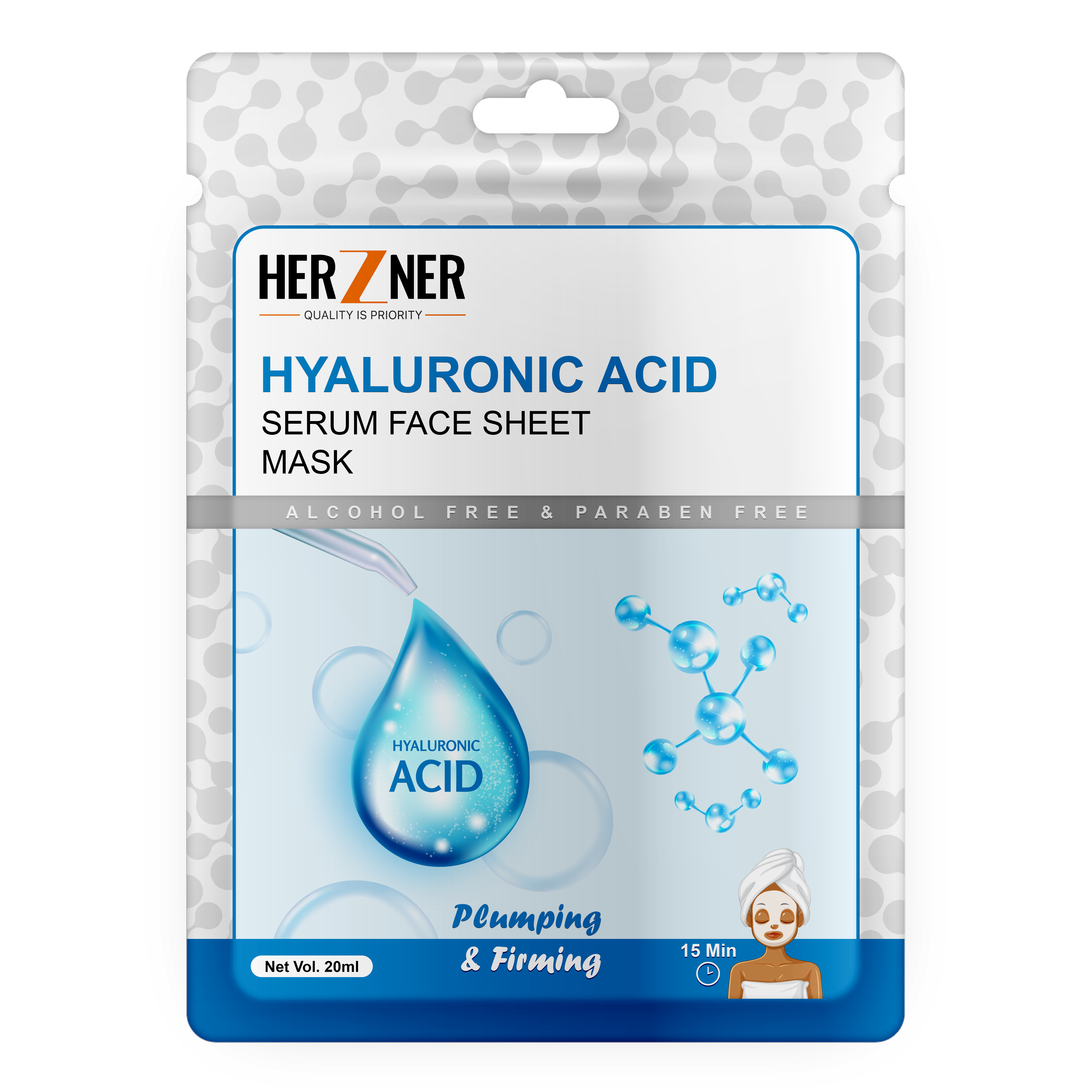 HERZNER Hyaluronic Acid Facial Sheet Mask