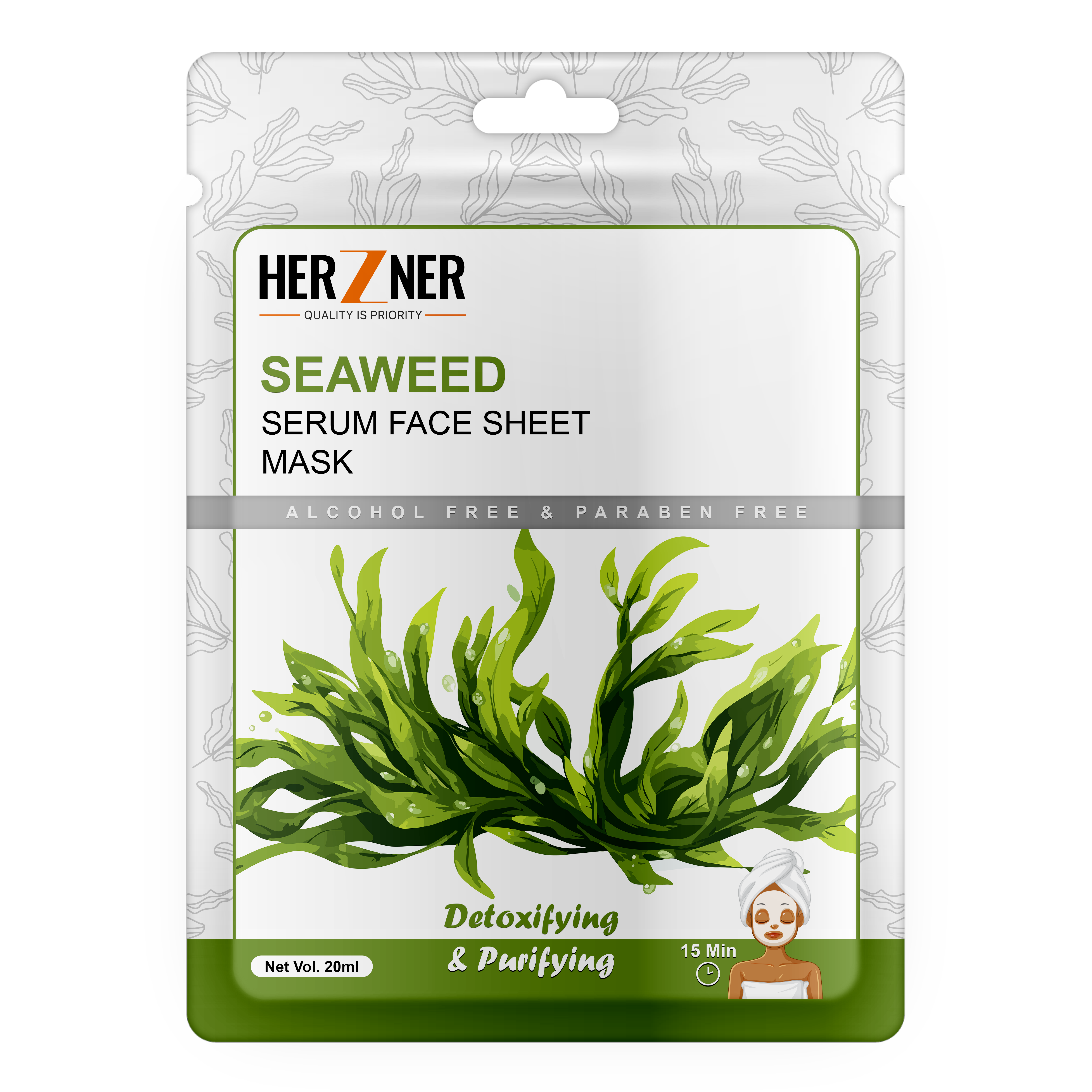 HERZNER Seaweed Serum Face Sheet Mask