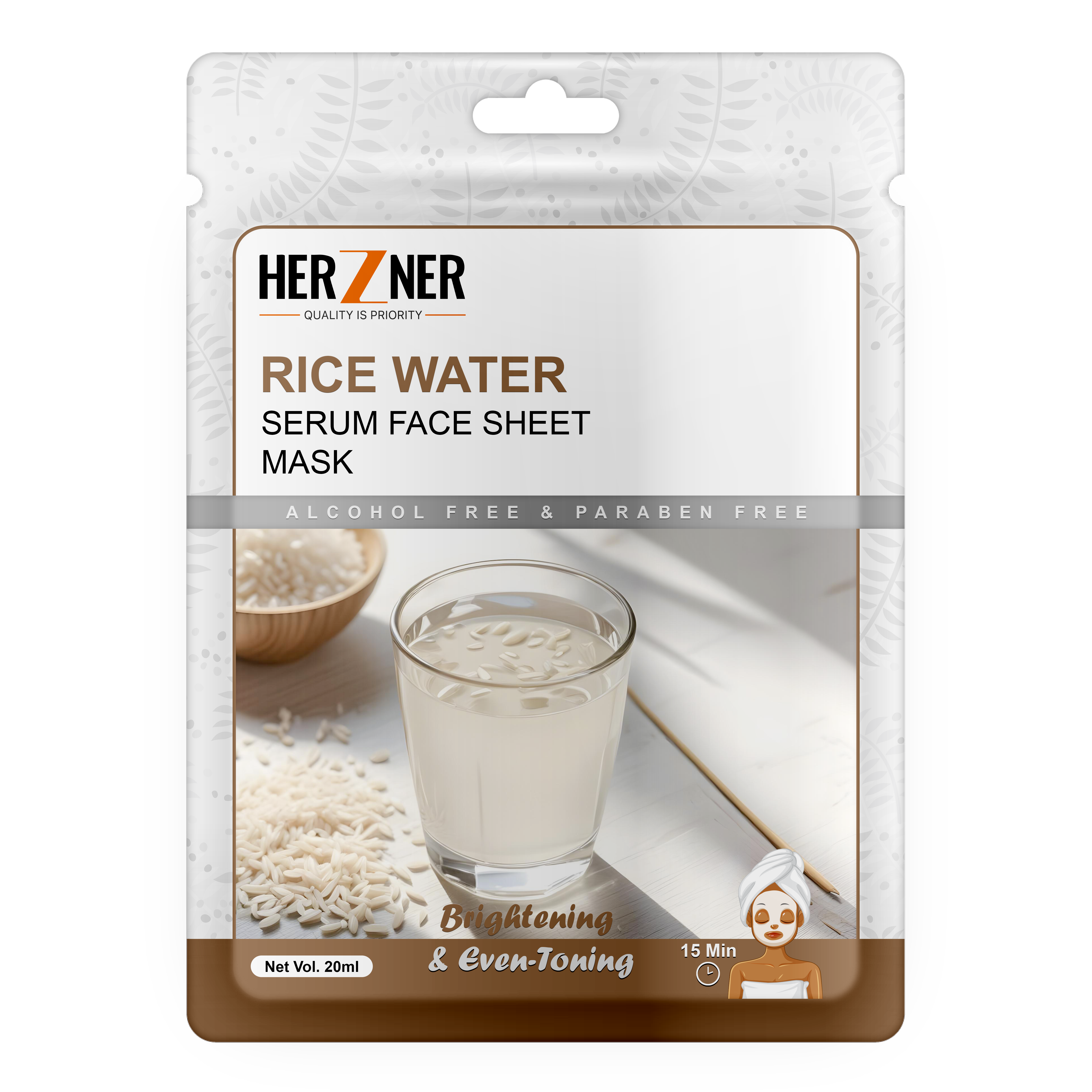 HERZNER Rice Water Serum Face Sheet Mask