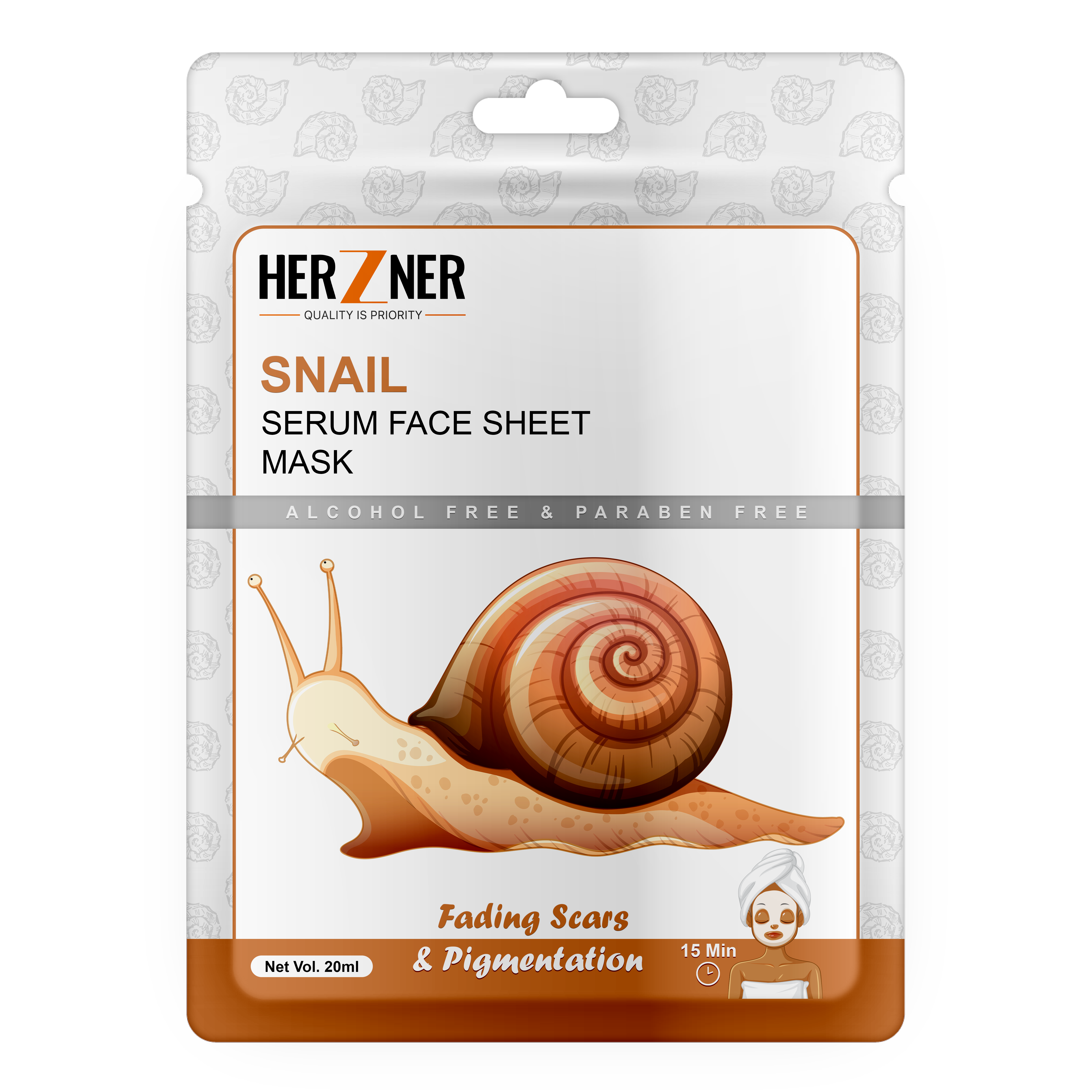 HERZNER Snail Serum Face Sheet Mask