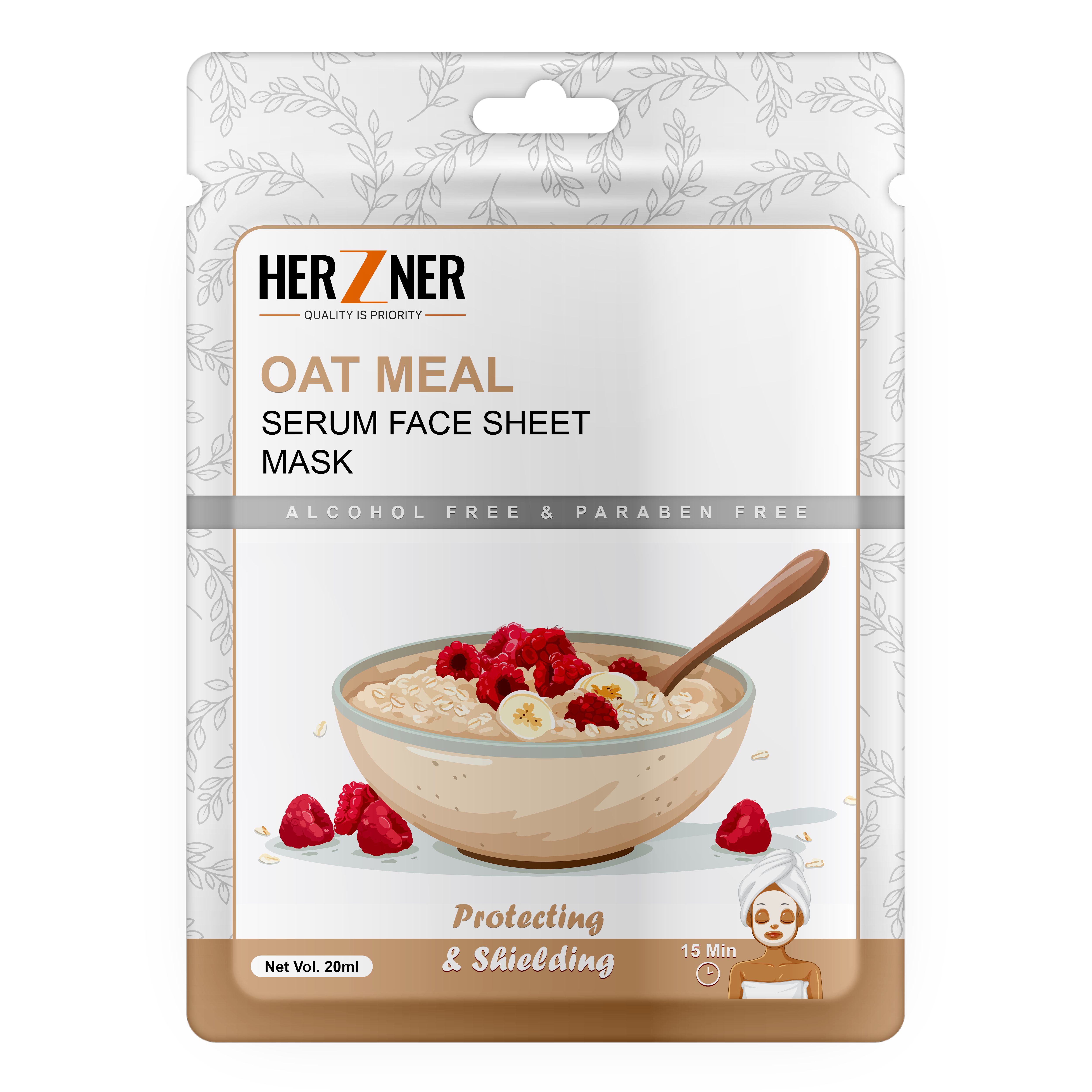 HERZNER Oat Meal Serum Face Sheet Mask