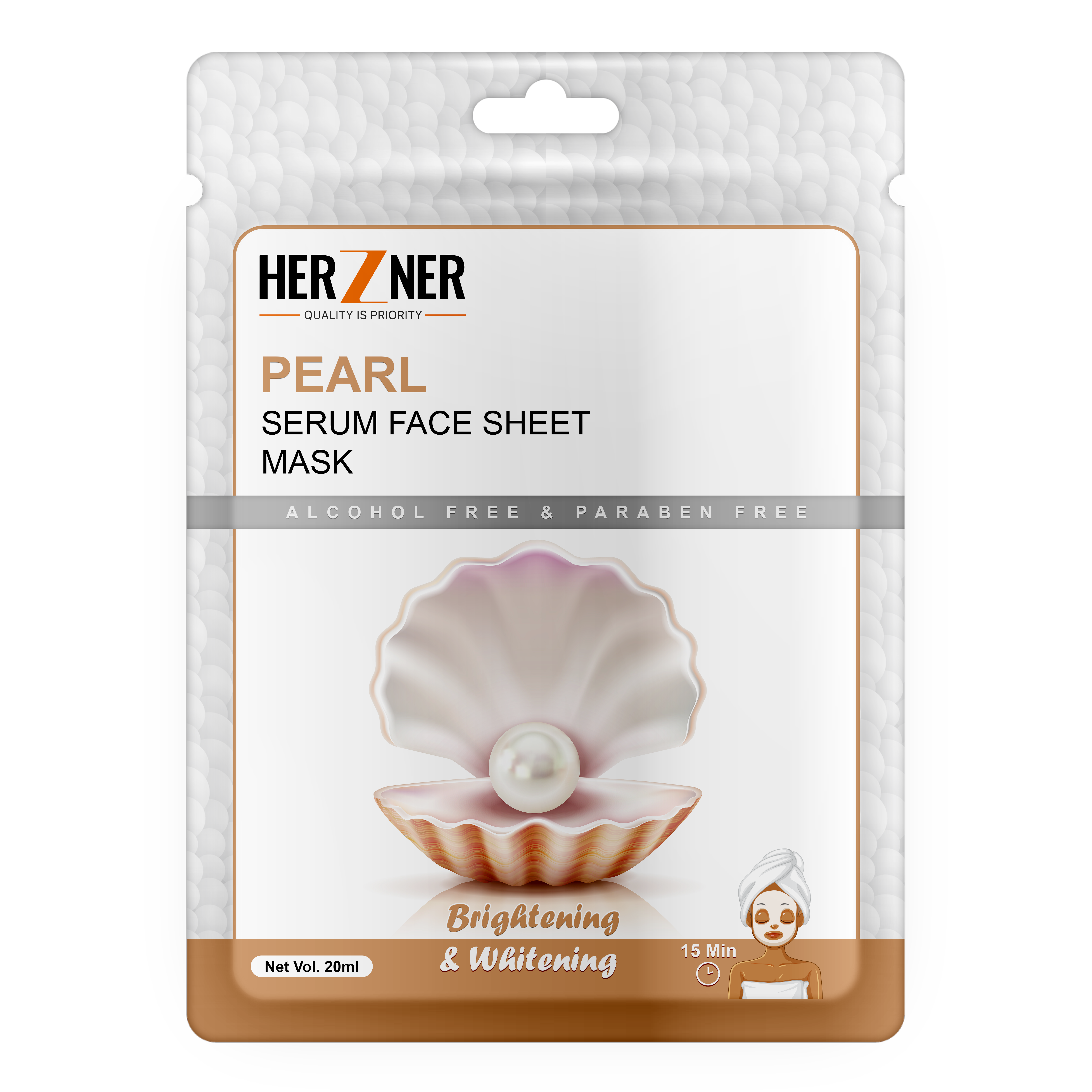 HERZNER Pearl Serum Face Sheet Mask
