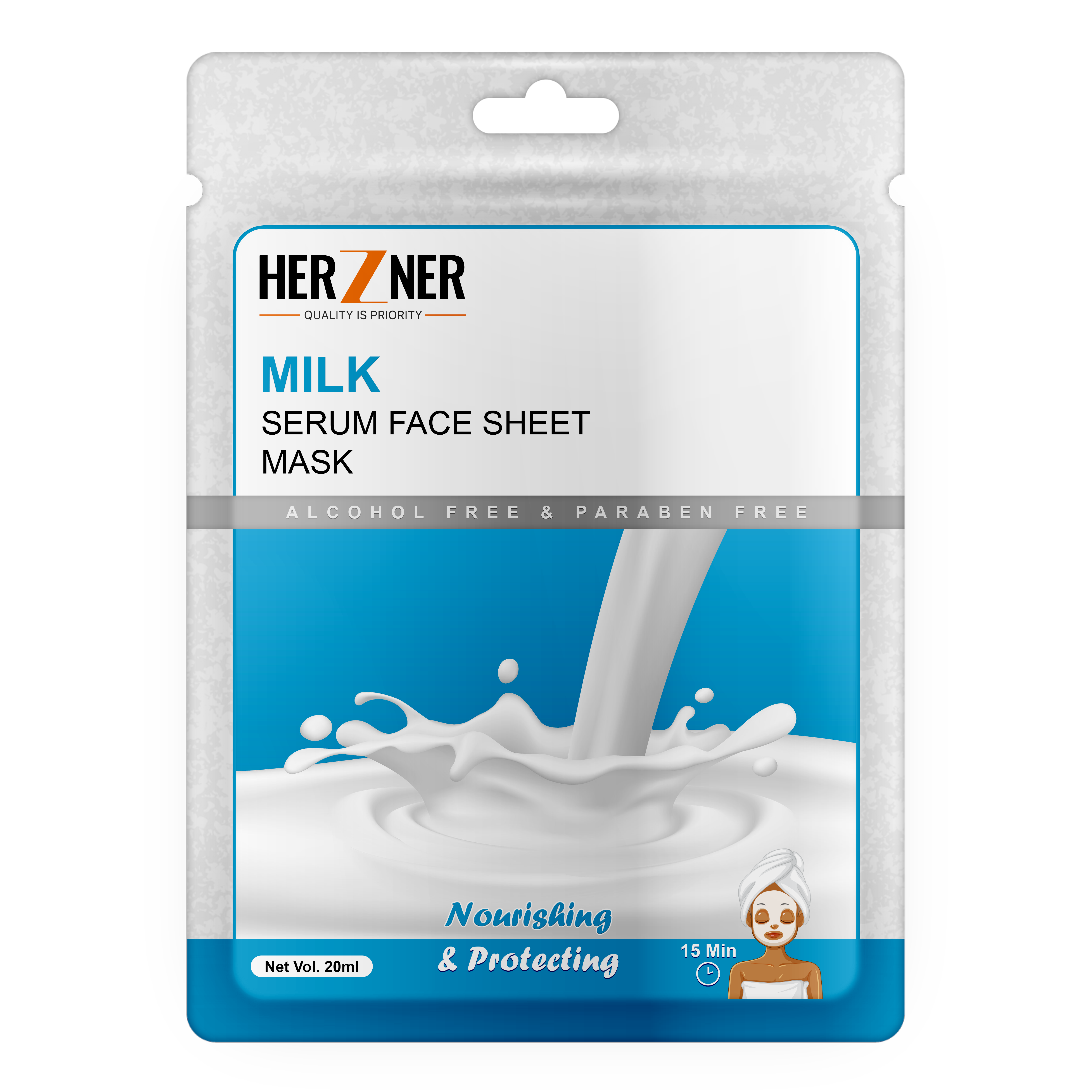 HERZNER Milk Serum Face Sheet Mask