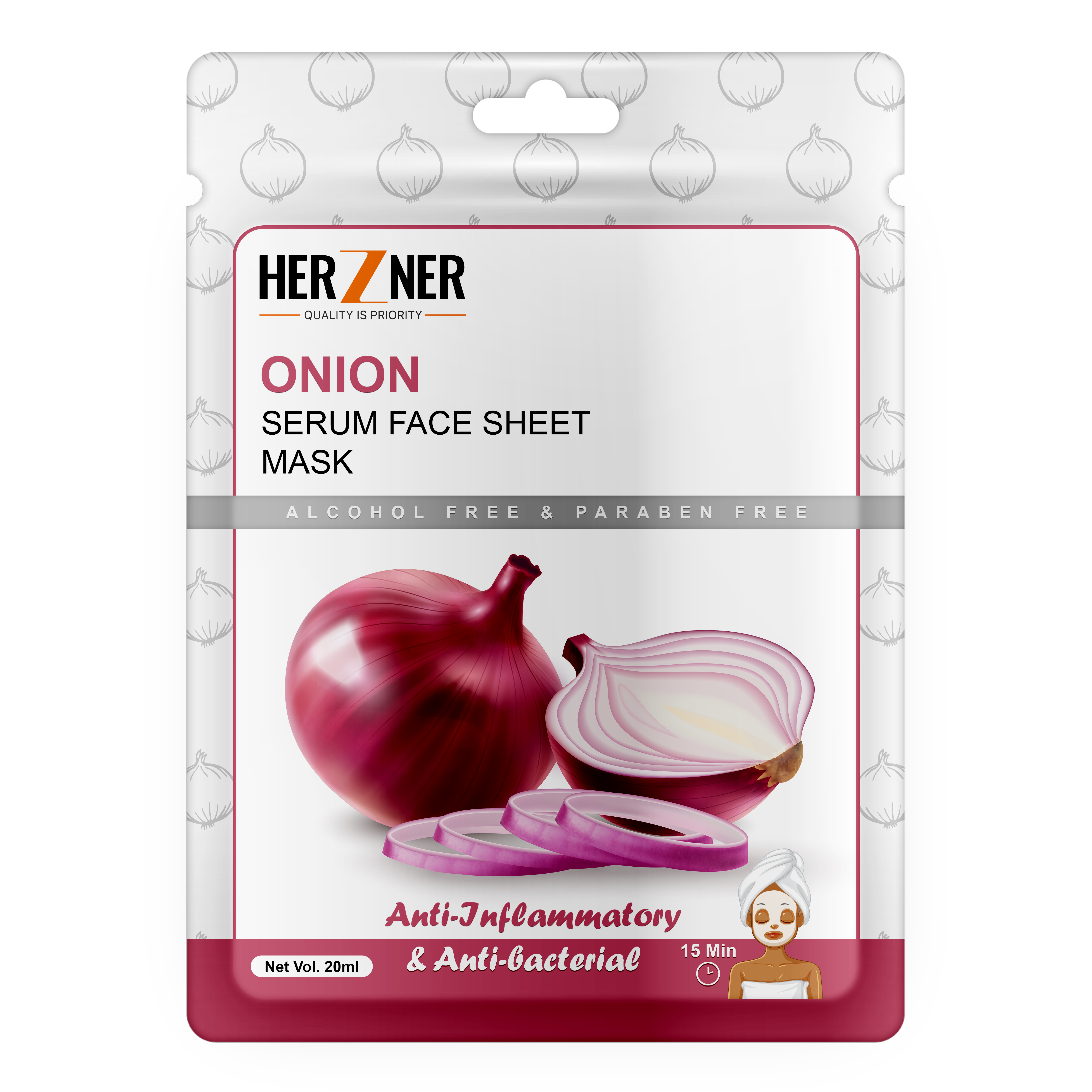 HERZNER Onion Serum Face Sheet Mask