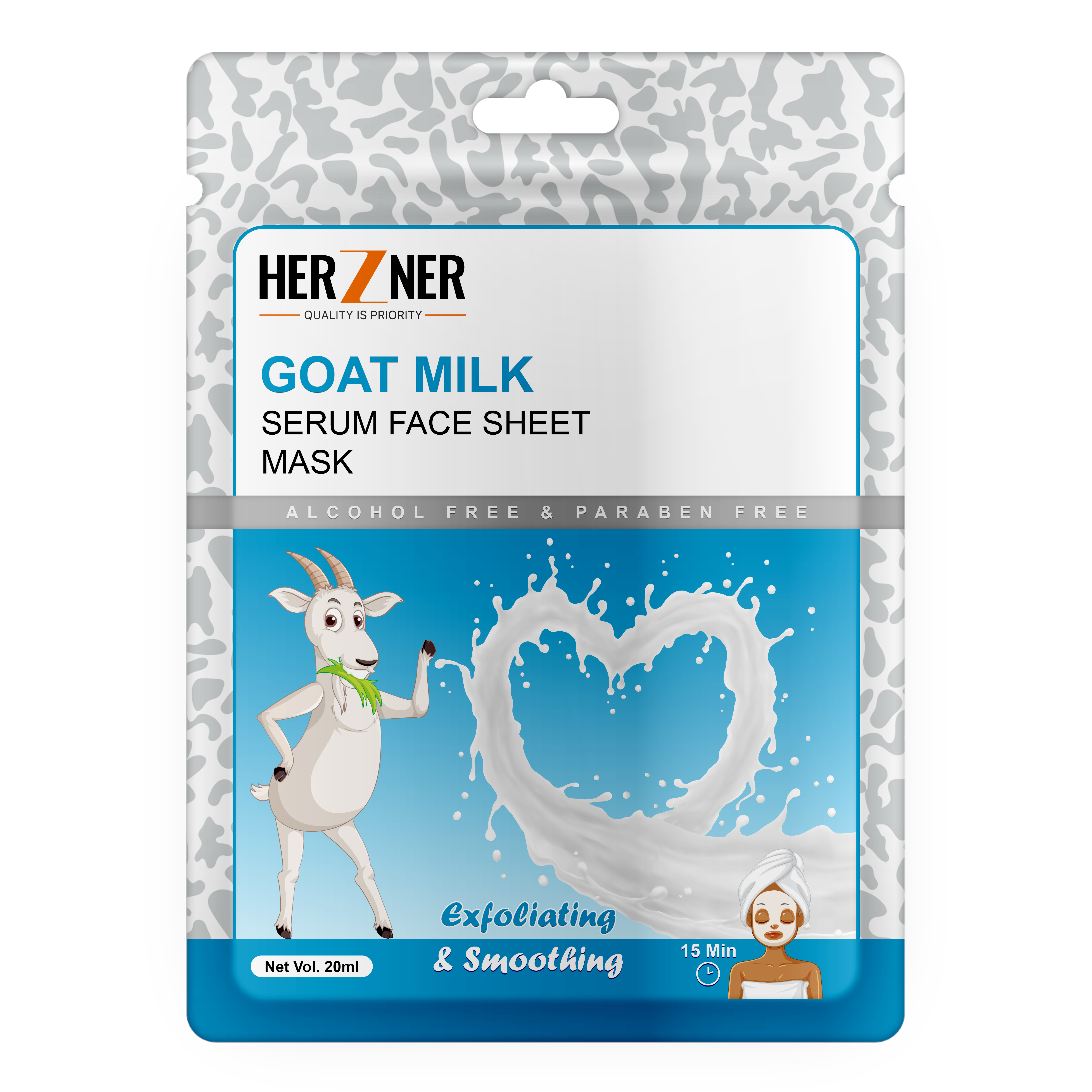 HERZNER Goat Milk Serum Face Sheet Mask