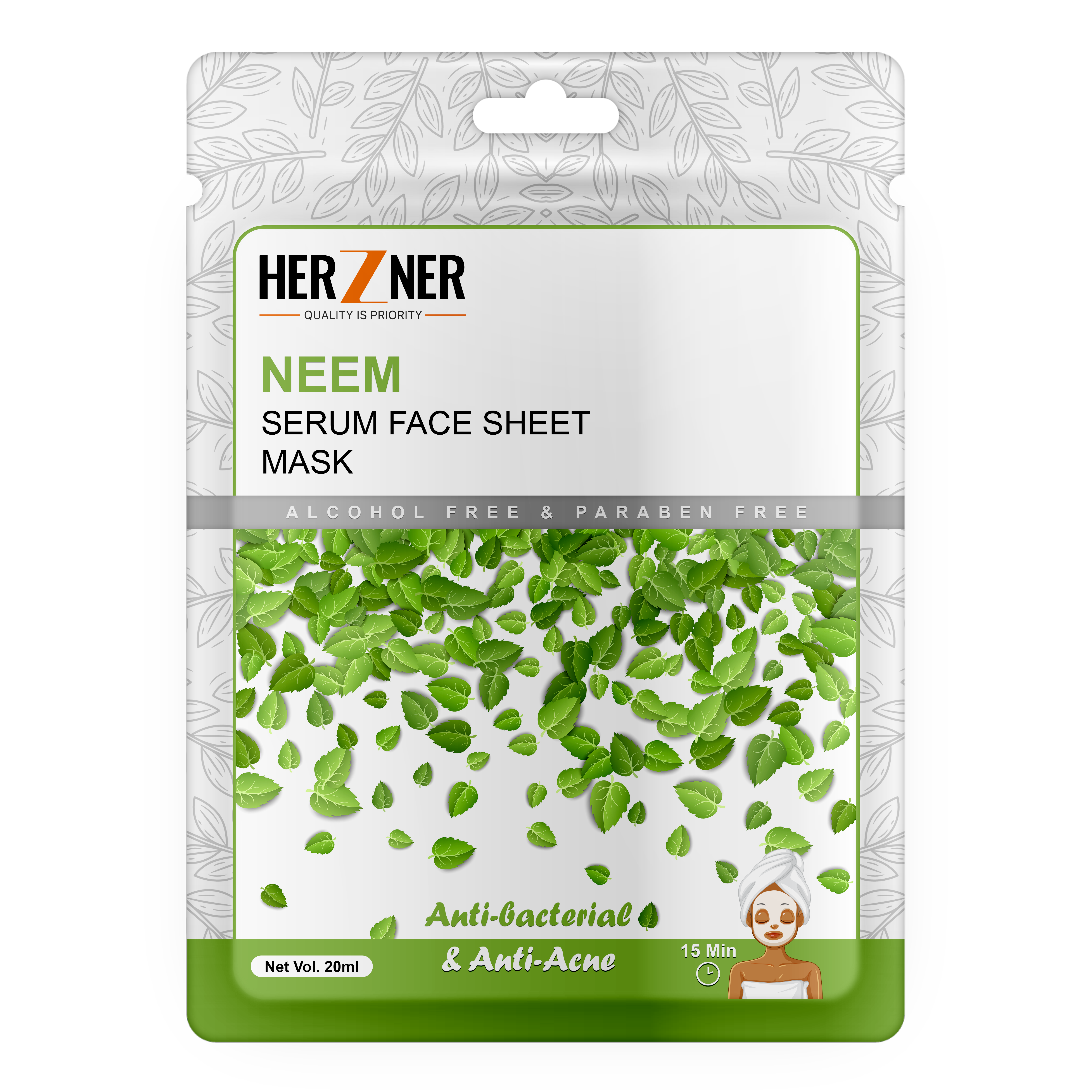 HERZNER NEEM Serum Face Sheet Mask