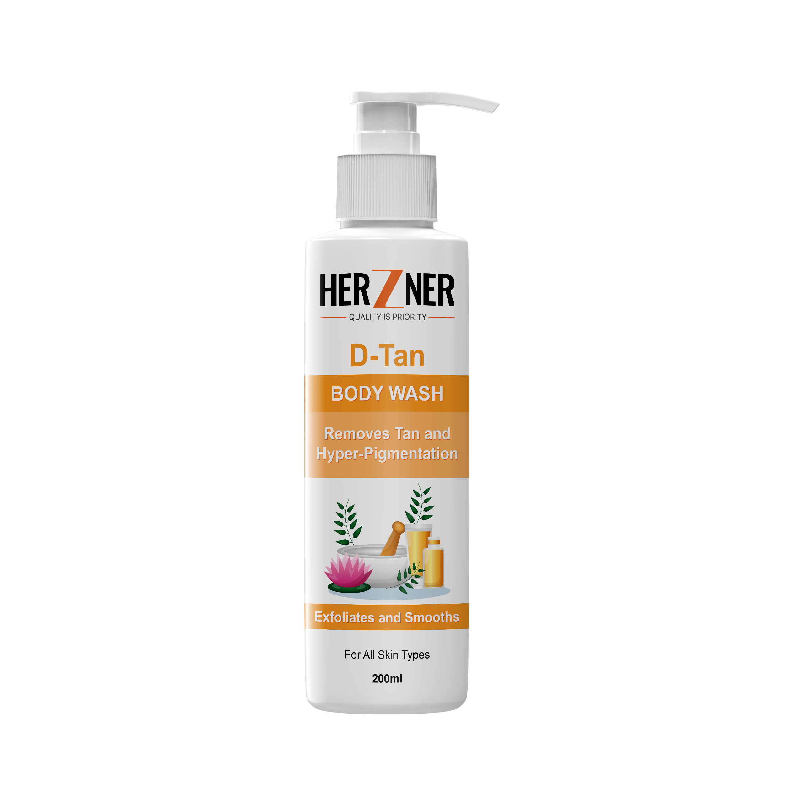 HERZNER D-Tan Body Wash 200 ml