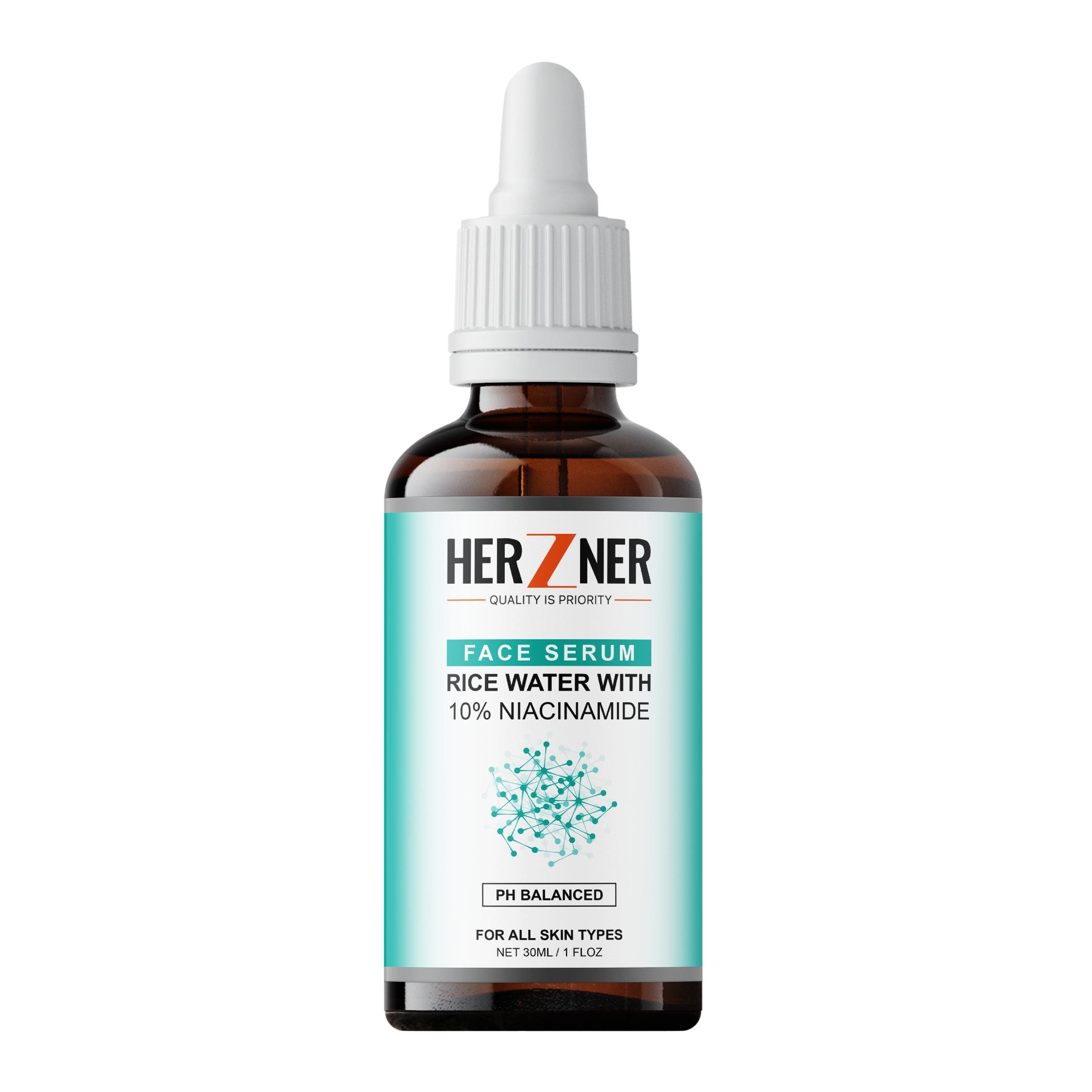 HERZNER Rice Water with 10% Niacinamide Face Serum 30 ml