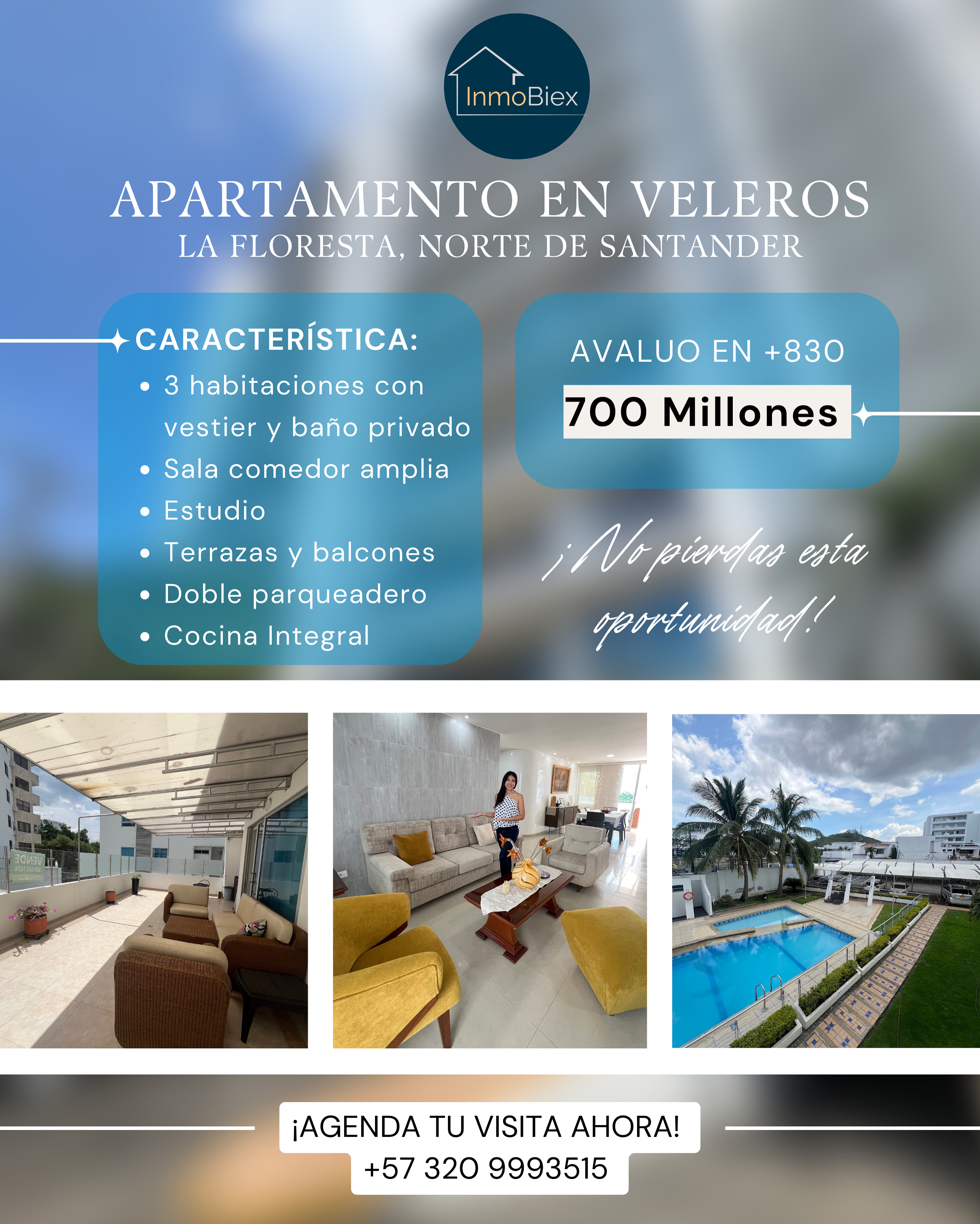 HERMOSO APARTAMENTO EN VELEROS LA FLORESTA
