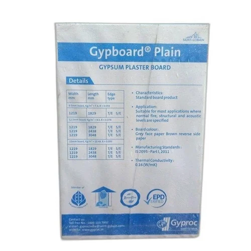 Gyproc Gypboard Plain Gypsum Plaster Board