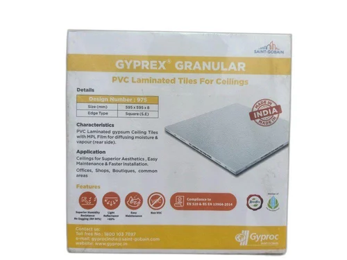 Gyproc PVC Laminated Gypsum Ceiling Tile