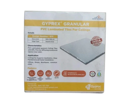 Gyproc PVC Laminated Gypsum Ceiling Tile