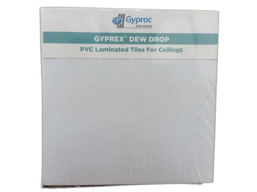 Gyproc Gyprex Dew Drop PVC Laminated Gypsum Ceiling Tile