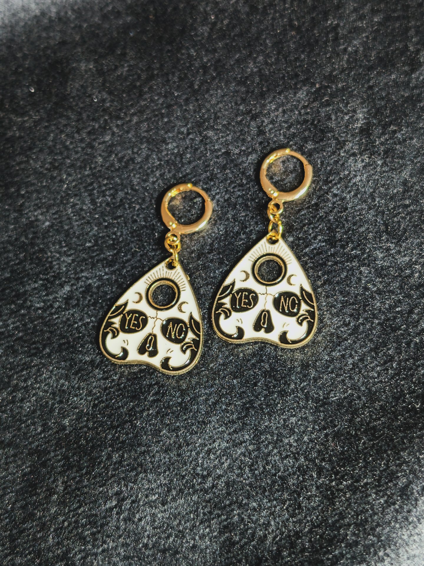 Planchette Gold Hoop Earrings