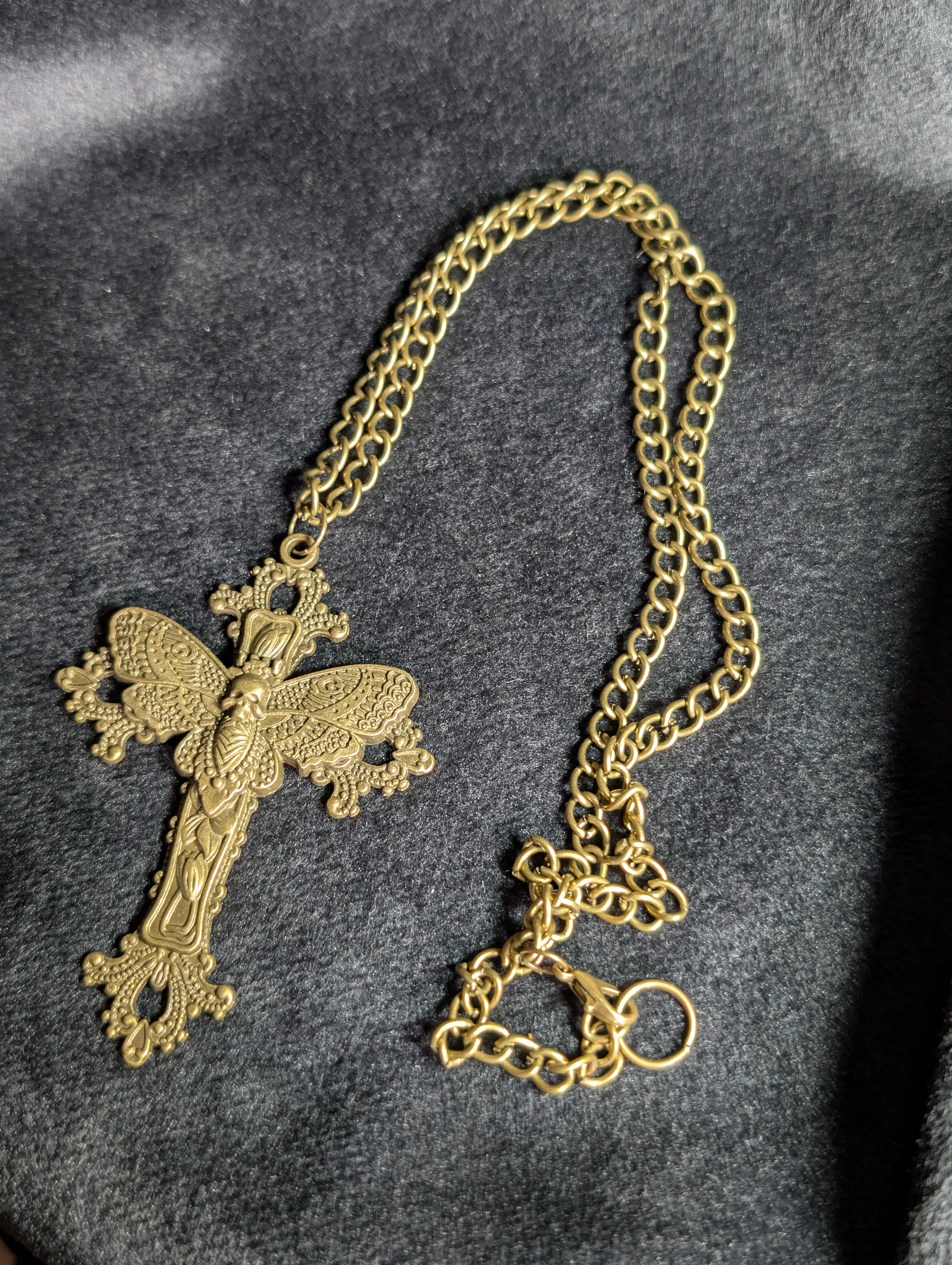 Bronze Cross Necklace