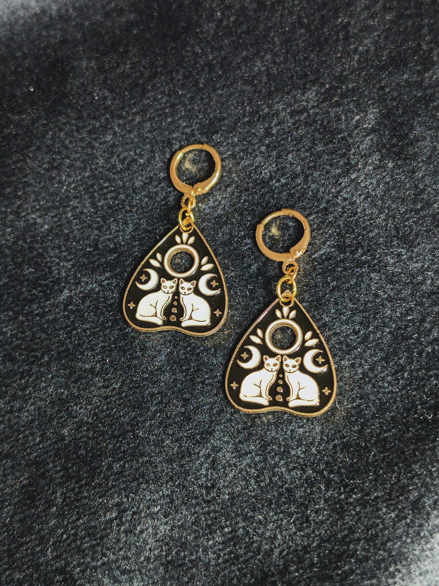Planchette Gold Hoop Earrings