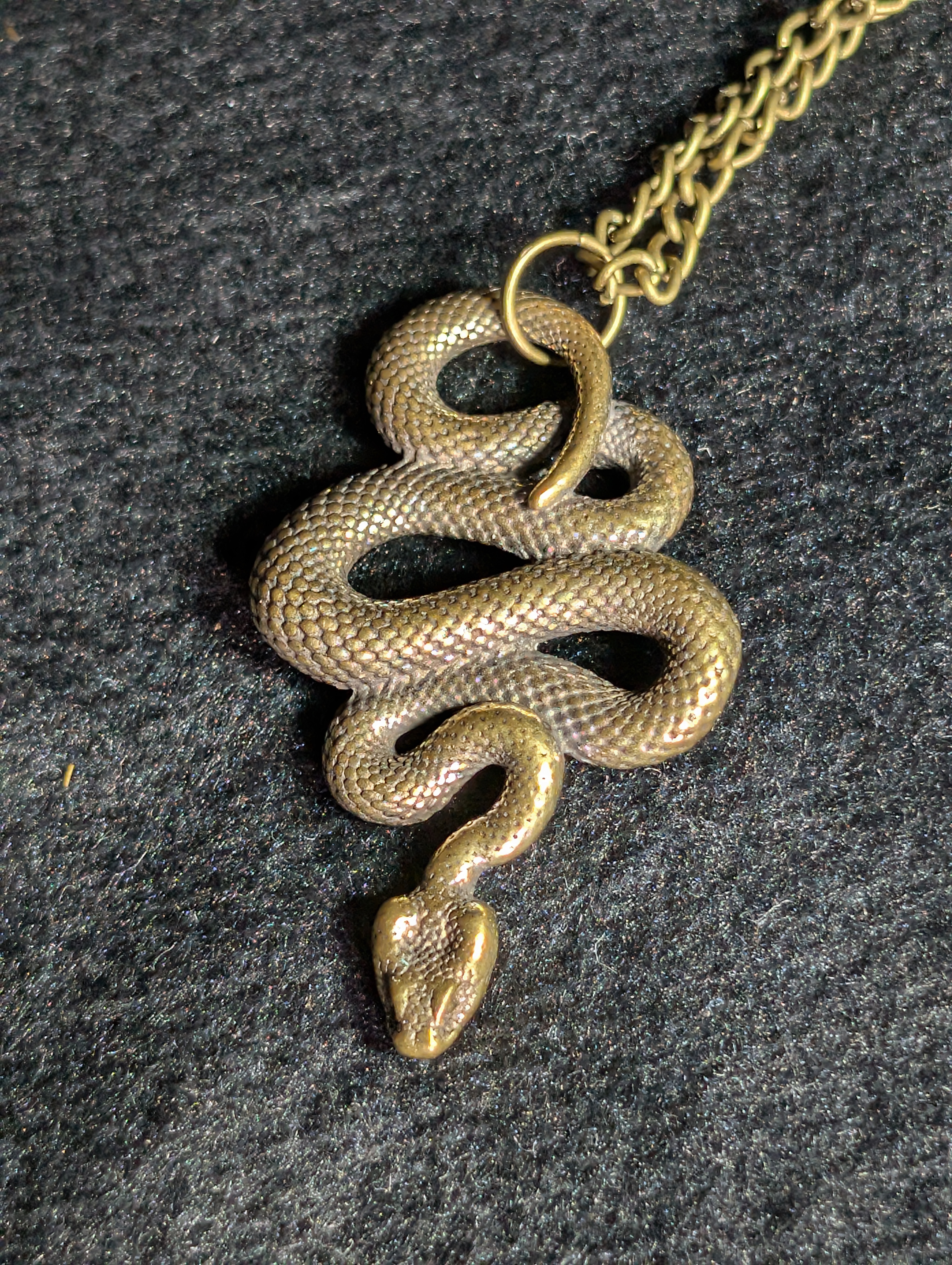 Bronze Serpent Necklace