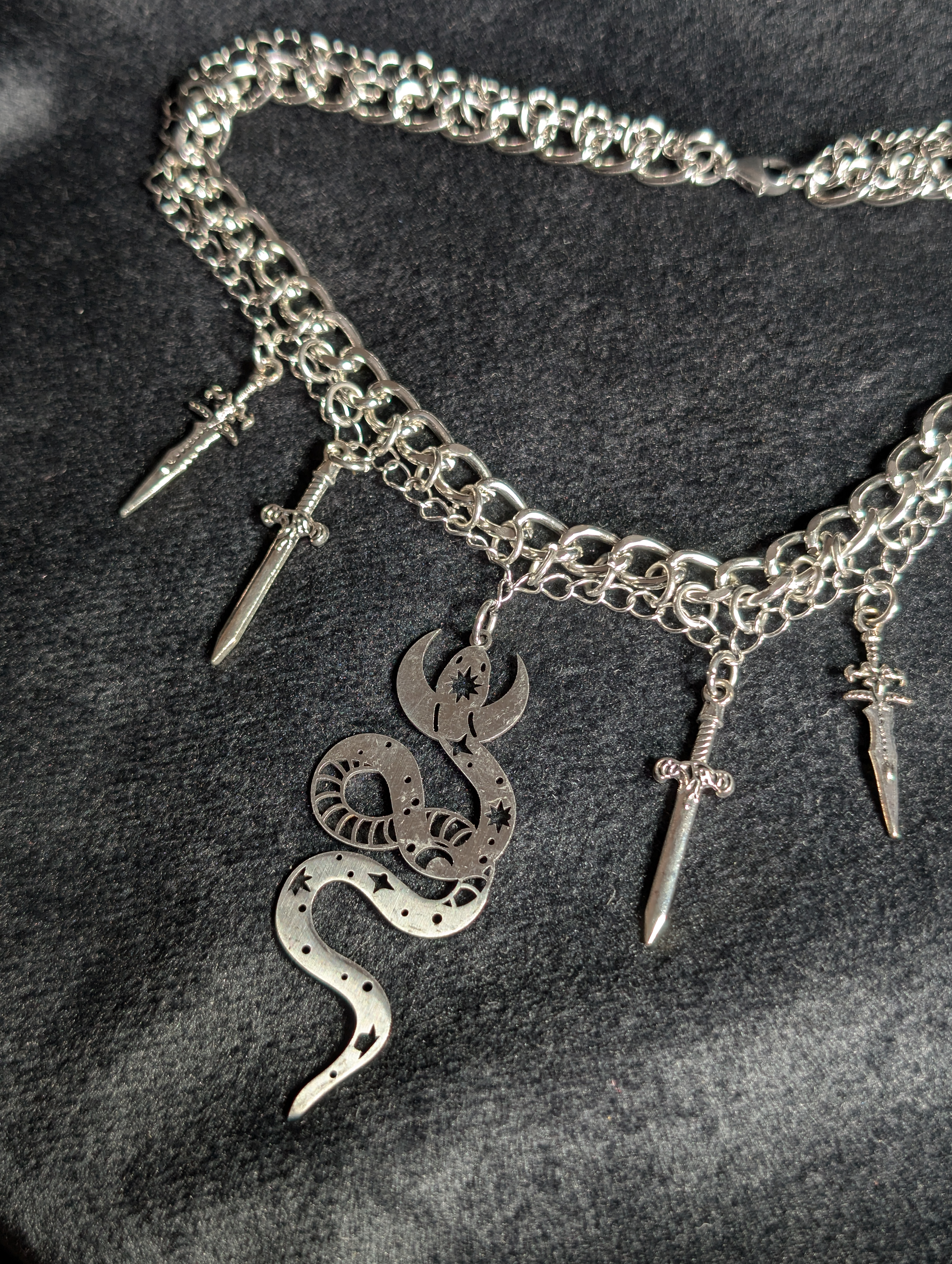 Snakes and Daggers Choker Necklace