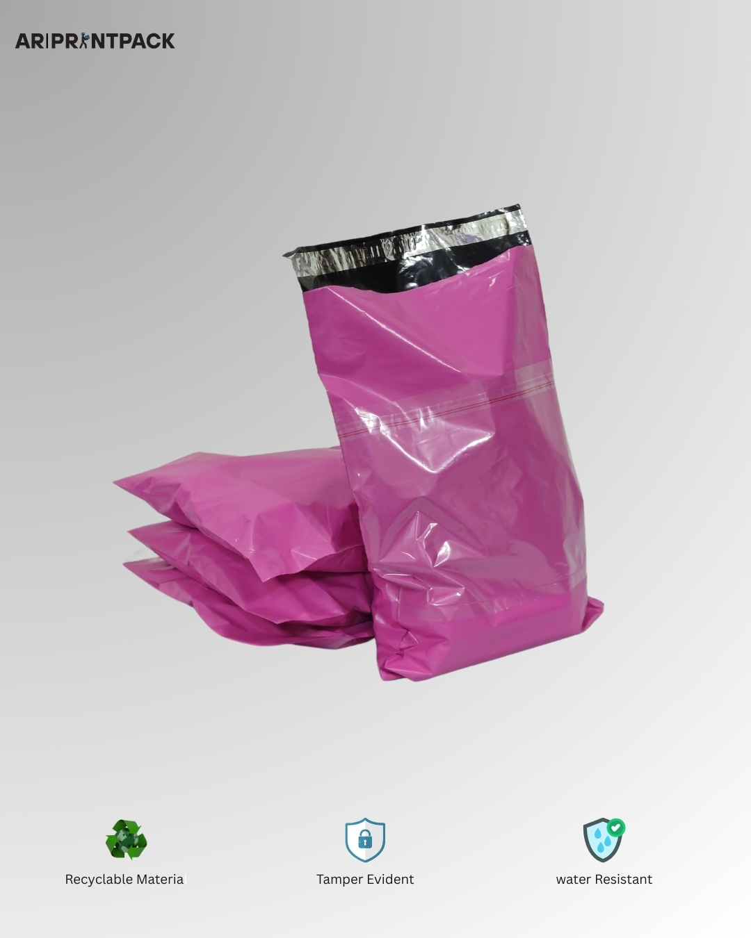 Pink Tamper-Proof Courier Bag (10x12 inches)