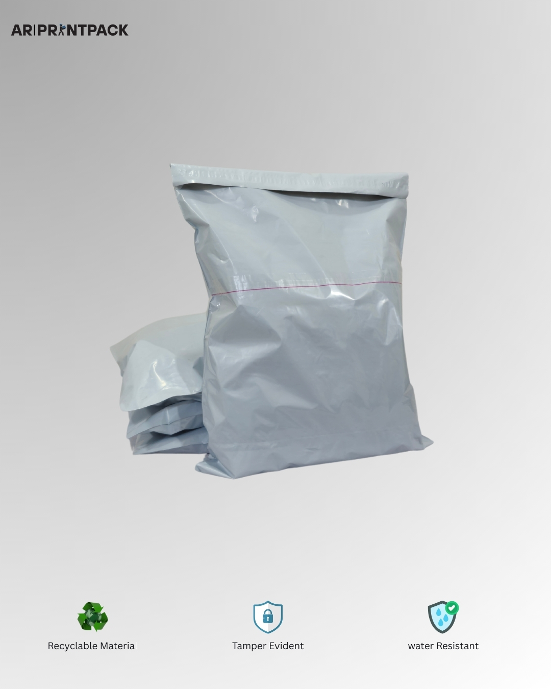 Tamper-Proof White Courier Bag (12x16 inches)