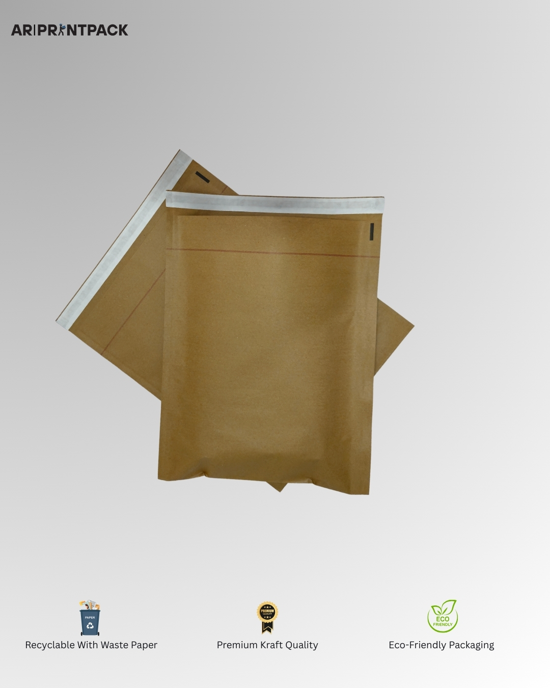 Eco-Friendly Kraft Paper Bags (12x16 inches)