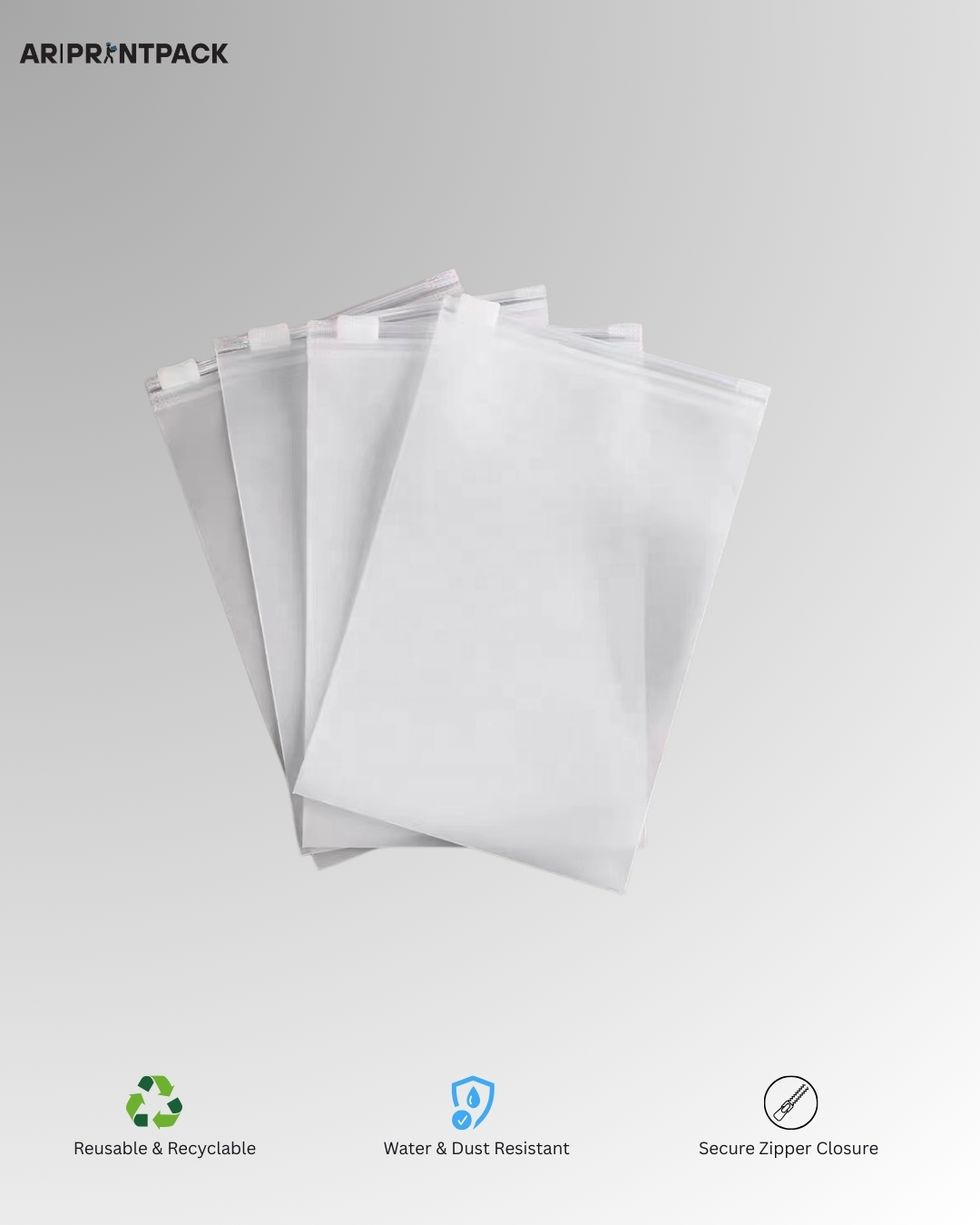 Frosted Zipper Bag (4x4 inches)