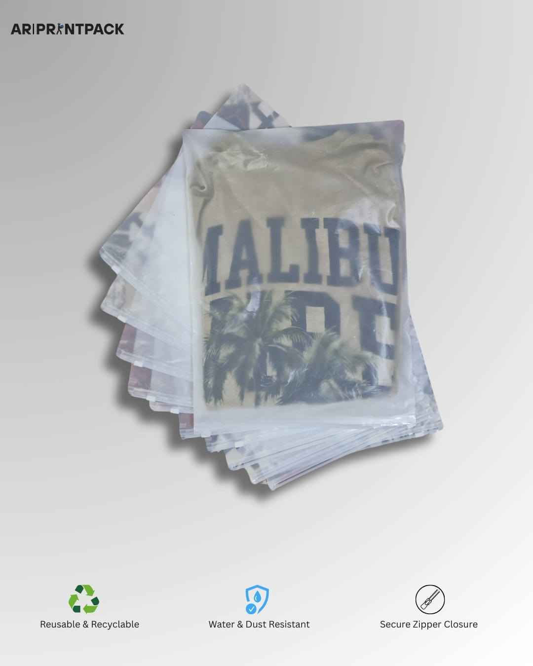 Frosted Zipper Bag (12x14 inches)